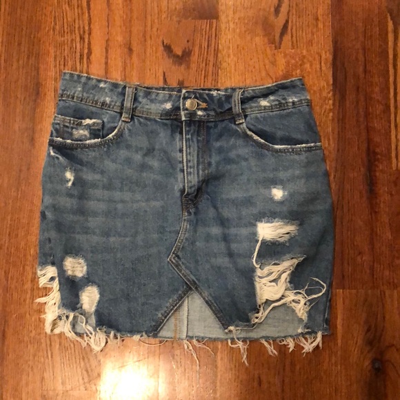 Zara Skirts Zara Denim Mini Skirt Poshmark